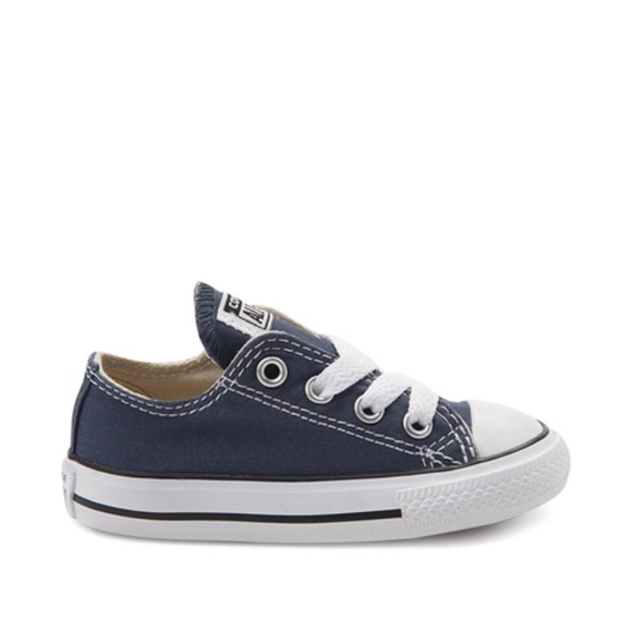 Infant Converse Blue Canvas Sneakers 4 - Picture 2 of 11